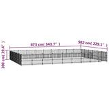 Zunanji pasji boks jeklo 50,81 m²