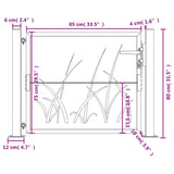 Vrtna vrata 105x80 cm Corten jeklo dizajn trave