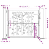 Vrtna vrata 105x80 cm Corten jeklo dizajn bambusa