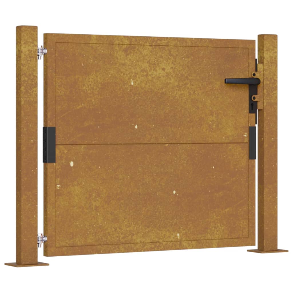 Vrtna vrata 105x80 cm corten jeklo