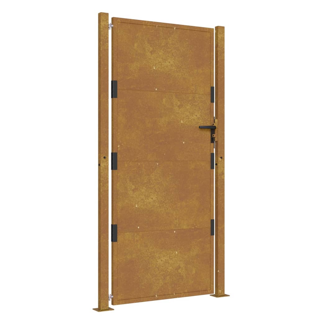 Vrtna vrata 105x205 cm corten jeklo