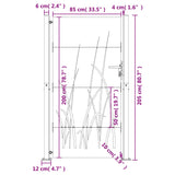 Vrtna vrata 105x205 cm Corten jeklo dizajn trave