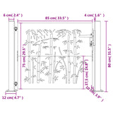 Vrtna vrata 105x80 cm Corten jeklo dizajn bambusa