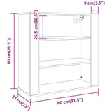 Stenska omarica sonoma hrast 80x33x80 cm inženirski les