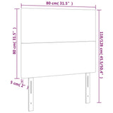 Posteljno vzglavje 2 kosa temno sivo 80x5x78/88 cm blago