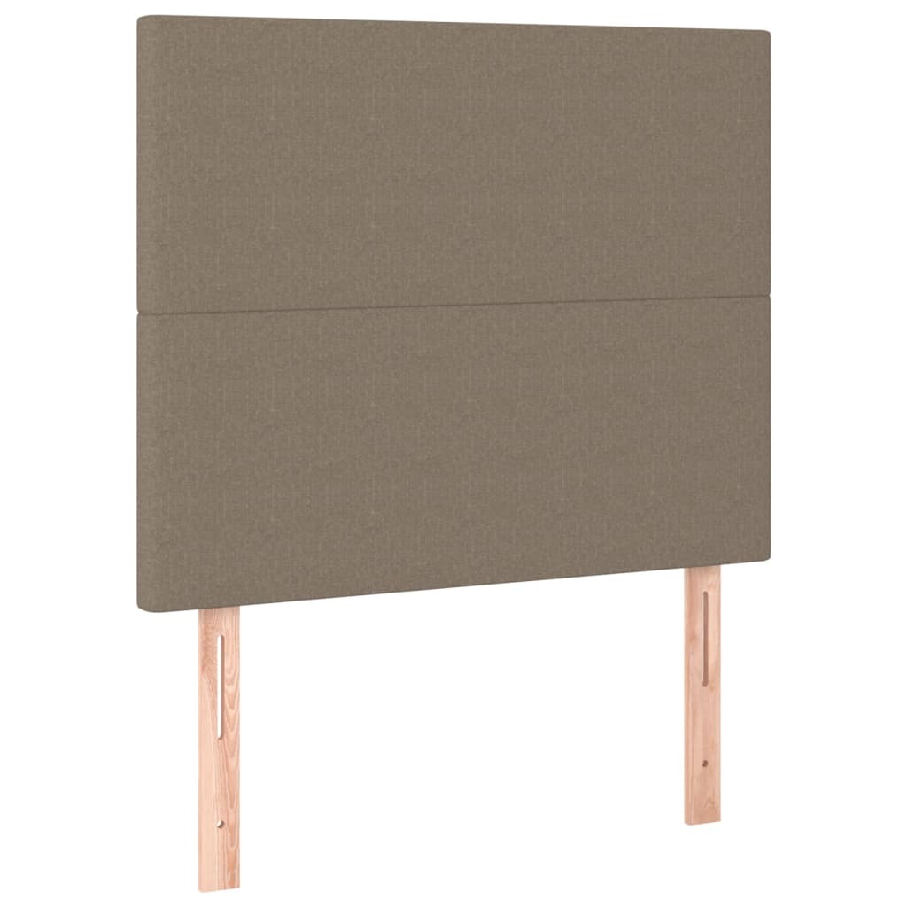 Posteljno vzglavje 2 kosa taupe 90x5x78/88 cm blago