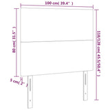 Posteljno vzglavje 2 kosa krem 100x5x78/88 cm blago