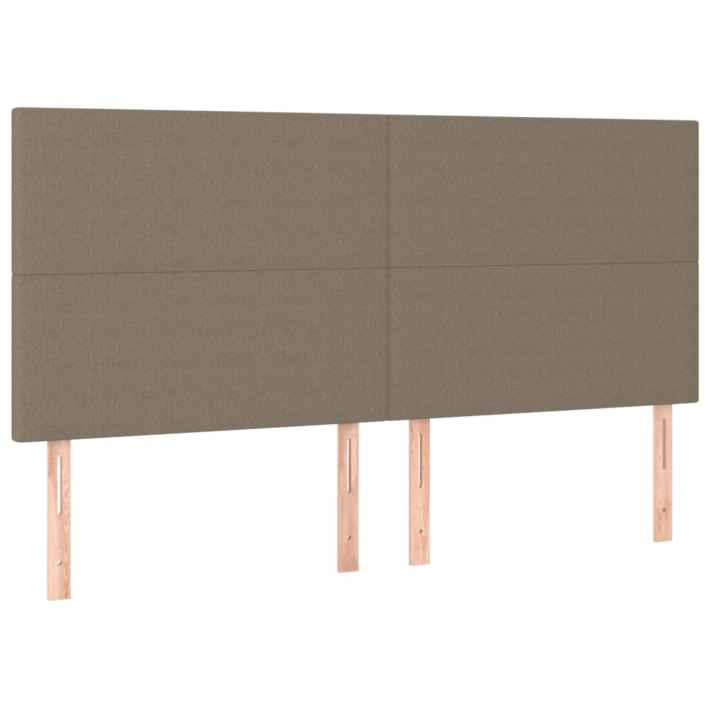 Posteljno vzglavje 4 kosa taupe 100x5x78/88 cm blago