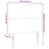 Posteljno vzglavje 2 kosa temno modro 90x5x78/88 cm žamet