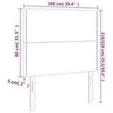 Posteljno vzglavje 2 kosa črno 100x5x78/88 cm umetno usnje