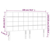 Posteljno vzglavje 4 kosa temno siv 90x5x78/88 cm žamet