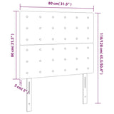 Posteljno vzglavje 2 kosa črno 80x5x78/88 cm umetno usnje