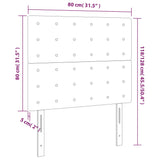 Posteljno vzglavje 2 kosa sivo 80x5x78/88 cm umetno usnje