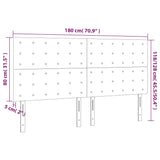 Posteljno vzglavje 4 kosa siv 90x5x78/88 cm umetno usnje