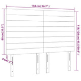 Posteljno vzglavje 4 kosa svetlo siv 72x5x78/88 cm blago