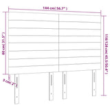 Posteljno vzglavje 4 kosa črn 72x5x78/88 cm blago