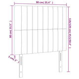 Posteljno vzglavje 2 kosa temno sivo 90x5x78/88 cm blago