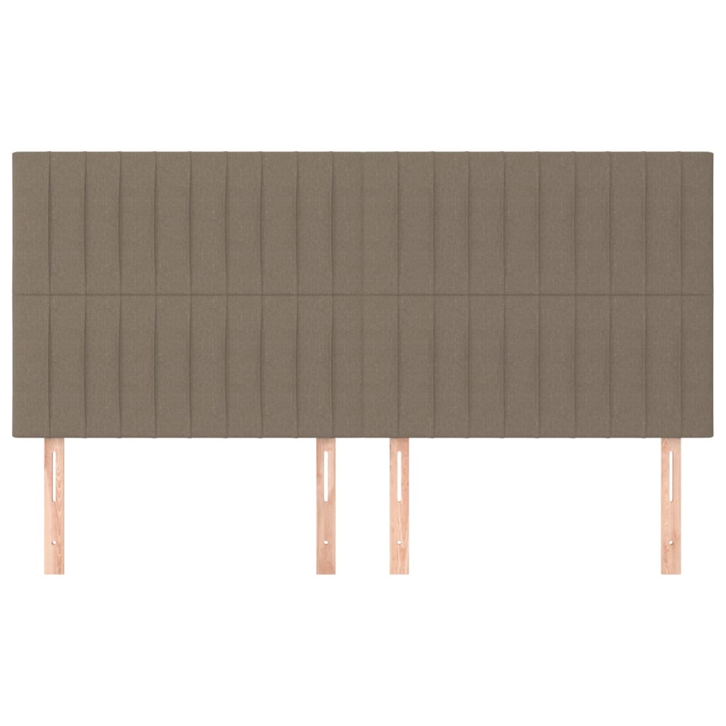 Posteljno vzglavje 4 kosa taupe 90x5x78/88 cm blago