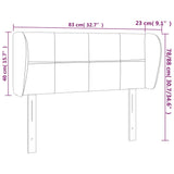 Vzglavje z ušesi temno zeleno 83x23x78/88 cm žamet