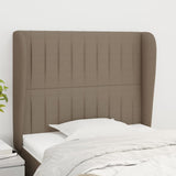 Vzglavje z ušesi taupe 93x23x118/128 cm blago