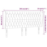 Vzglavje z ušesi krem 203x23x118/128 cm blago