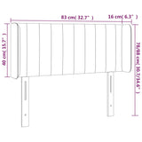 Vzglavje z ušesi temno modro 83x16x78/88 cm žamet