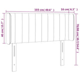 Vzglavje z ušesi temno modro 103x16x78/88 cm žamet