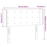 Vzglavje z ušesi temno modro 103x16x78/88 cm žamet