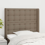 Vzglavje z ušesi taupe 93x16x118/128 cm blago