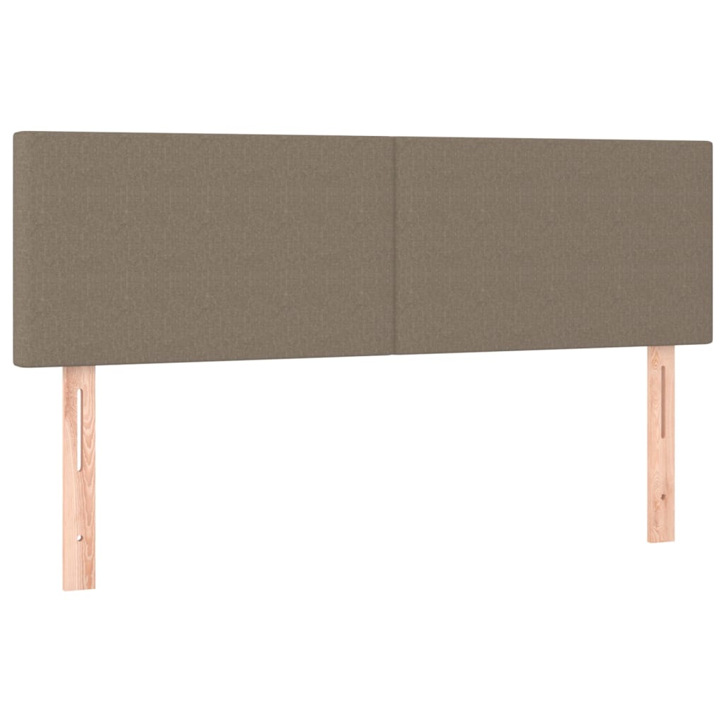 LED posteljno vzglavje taupe 144x5x78/88 cm blago