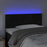 LED posteljno vzglavje črno 90x5x78/88 cm žamet