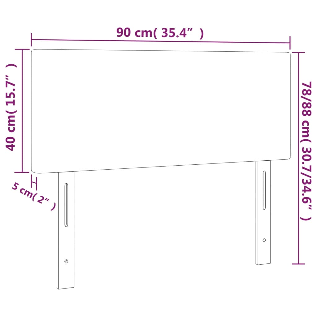 LED posteljno vzglavje temno modro 90x5x78/88 cm žamet