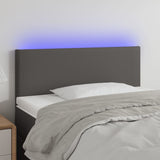 LED posteljno vzglavje sivo 90x5x78/88 cm umetno usnje