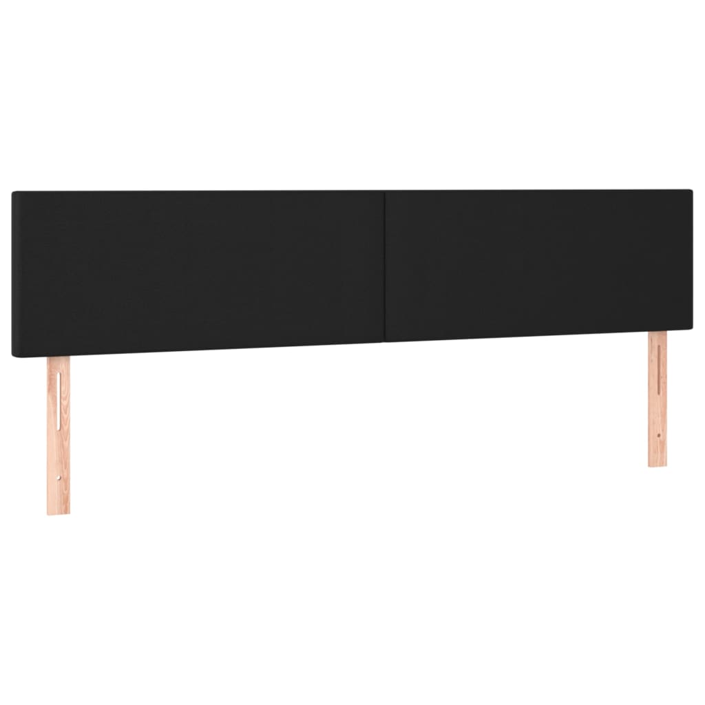 LED posteljno vzglavje črno 160x5x78/88 cm umetno usnje