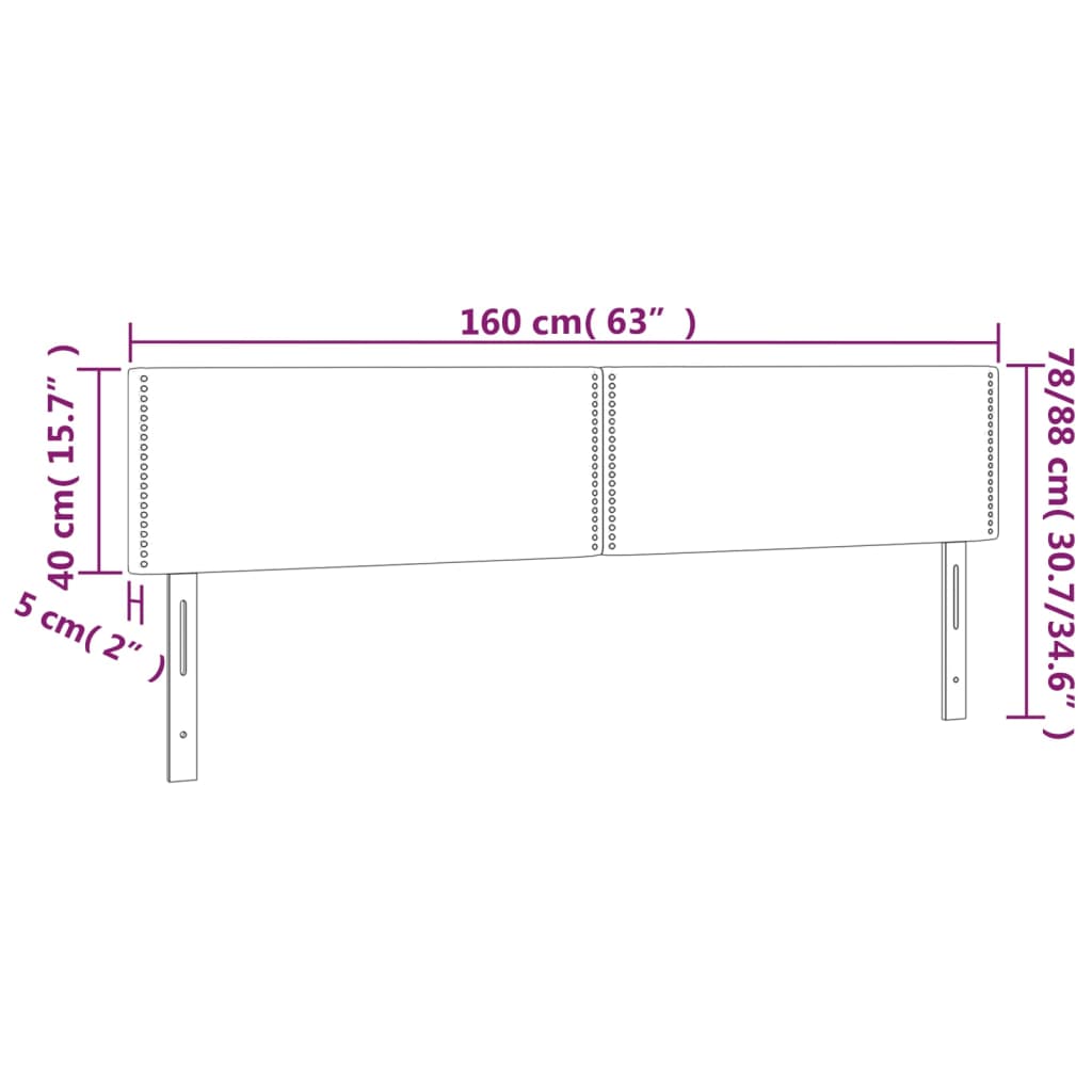 LED posteljno vzglavje belo 160x5x78/88 cm umetno usnje