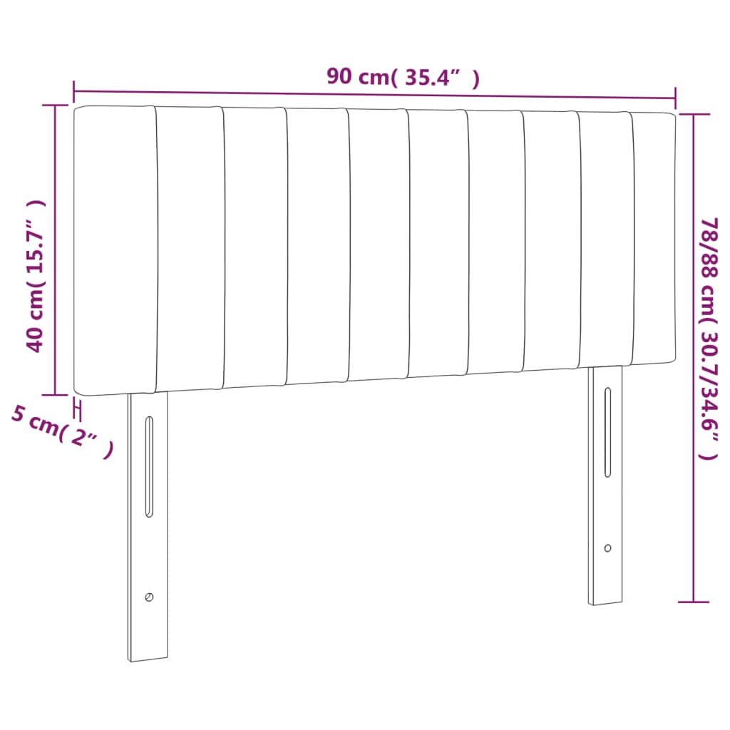 LED posteljno vzglavje temno sivo 90x5x78/88 cm žamet