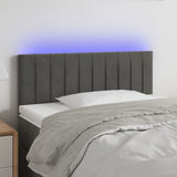 LED posteljno vzglavje temno sivo 90x5x78/88 cm žamet