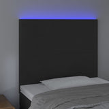 LED posteljno vzglavje črno 90x5x118/128 cm žamet