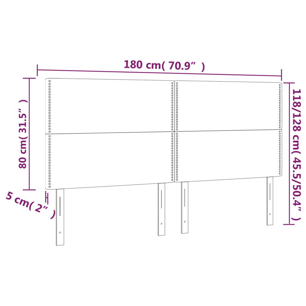 LED posteljno vzglavje sivo 180x5x118/128 cm umetno usnje