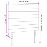 LED posteljno vzglavje črno 100x5x118/128 cm blago