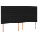 LED posteljno vzglavje črno 200x5x118/128 cm blago