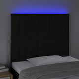 LED posteljno vzglavje črno 80x5x118/128 cm blago