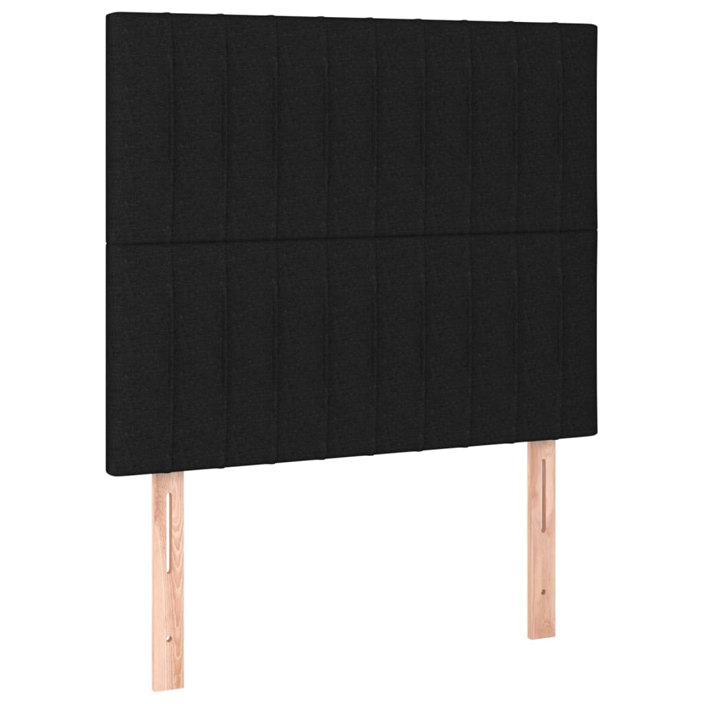 LED posteljno vzglavje črno 80x5x118/128 cm blago