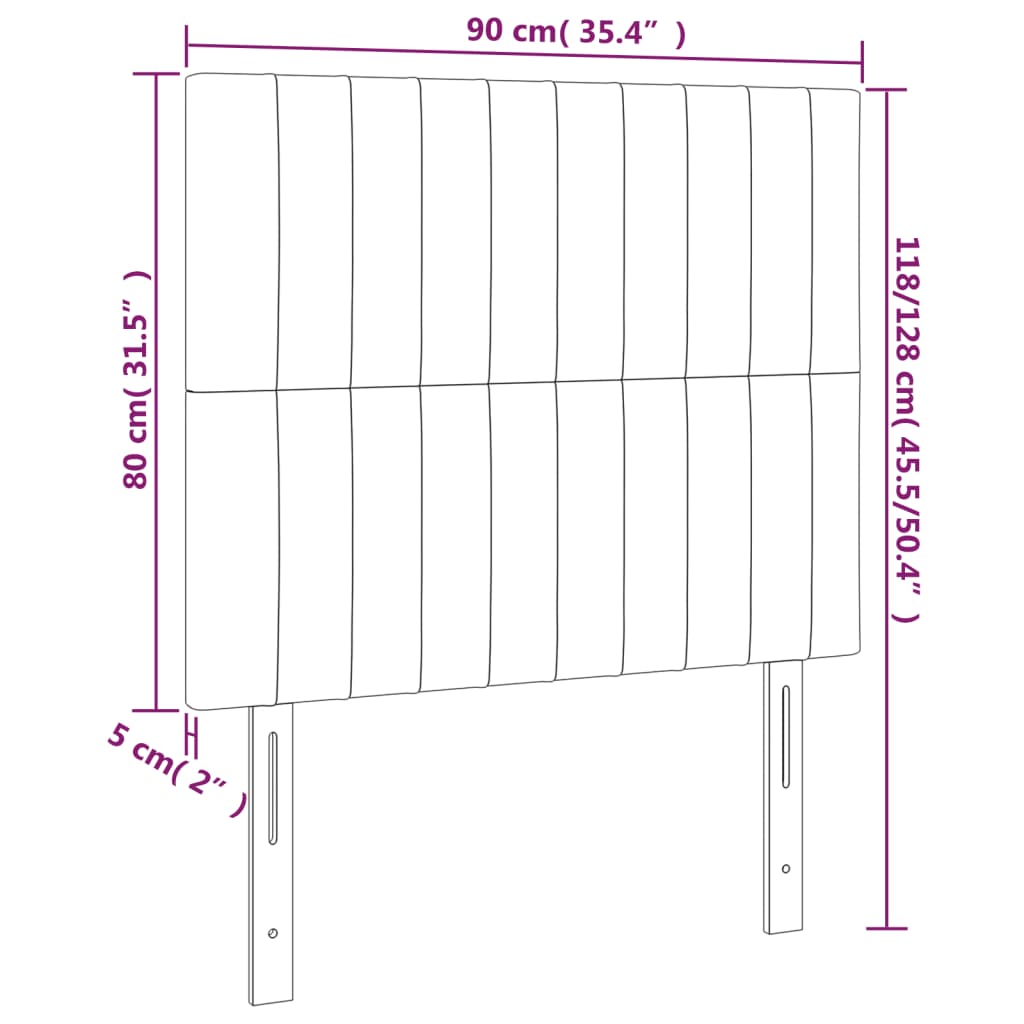 LED posteljno vzglavje svetlo sivo 90x5x118/128 cm blago