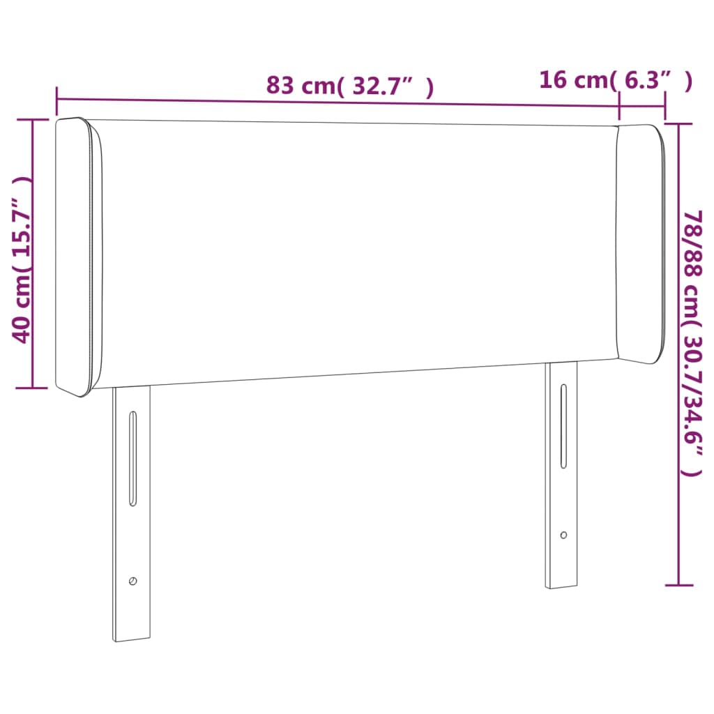 LED posteljno vzglavje temno zeleno 83x16x78/88 cm žamet