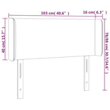 LED posteljno vzglavje črno 103x16x78/88 cm žamet