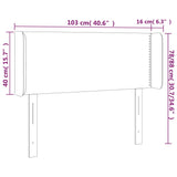 LED posteljno vzglavje črno 103x16x78/88 cm žamet