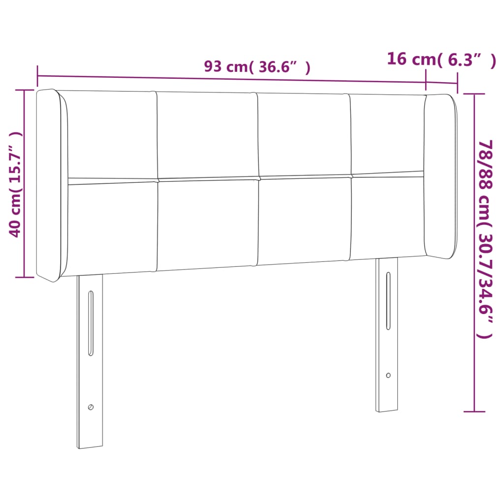 LED posteljno vzglavje temno zeleno 93x16x78/88 cm žamet