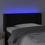 LED posteljno vzglavje črno 83x16x78/88 cm žamet