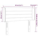 LED posteljno vzglavje črno 83x16x78/88 cm žamet